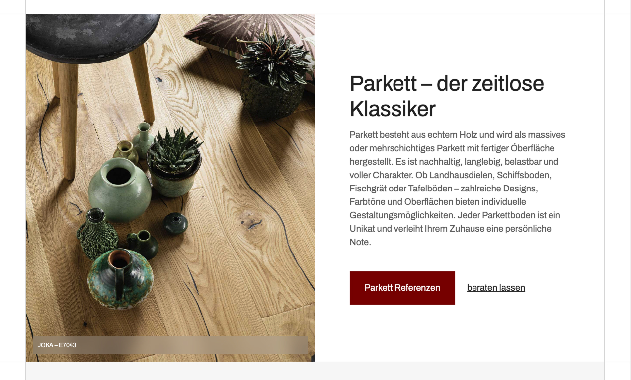 Ein stilvolles Arrangement von Töpfen und Pflanzen auf hellem Parkettboden in einem modernen Wohnambiente.